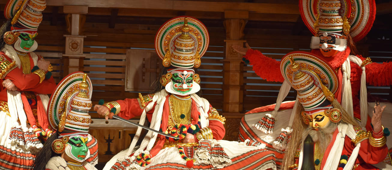 Kathakali Is A Major Form Of Classical Indian Dance. Kathakali Is A Hindu Performance Art In The Malayalam Speaking Southwestern Region Of India (Kerala)