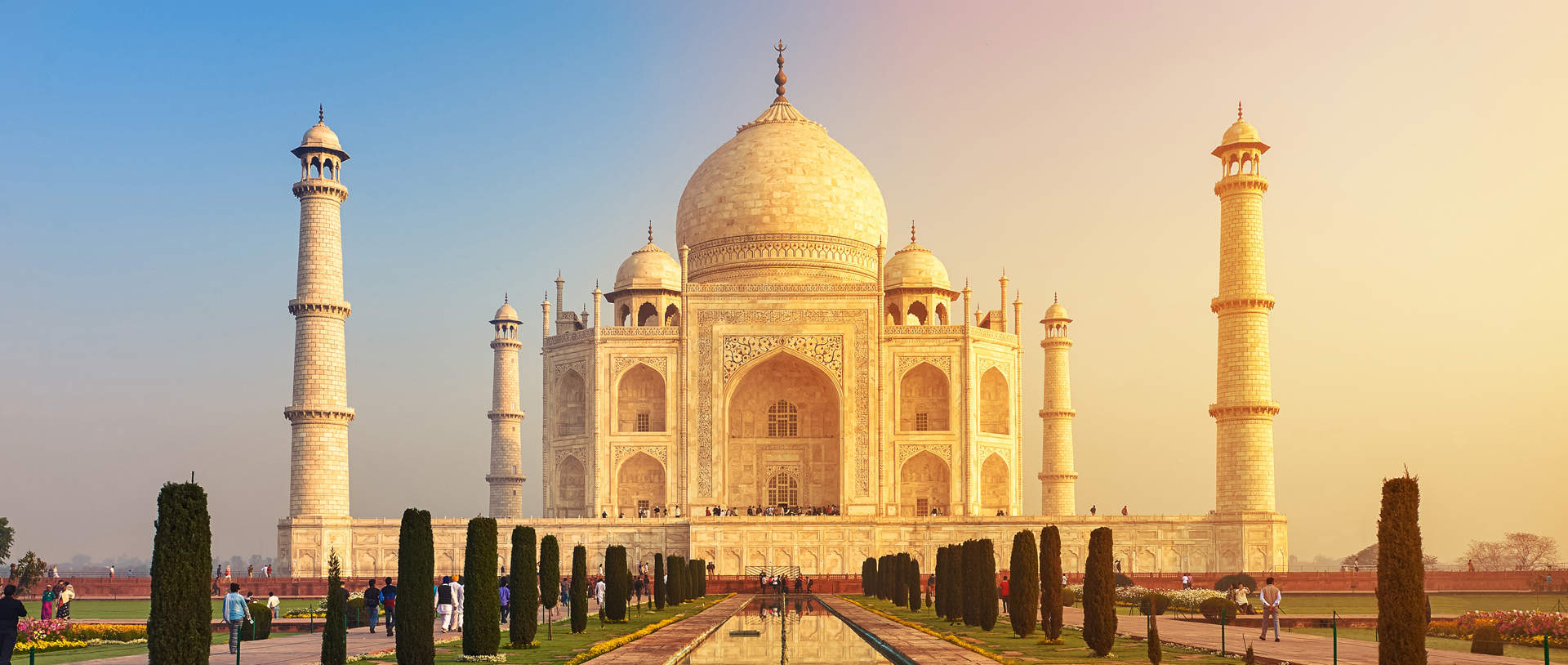 Taj Mahal At Dusk