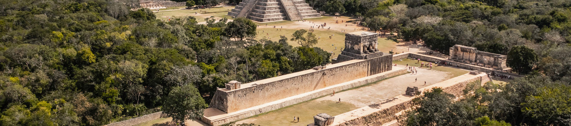 Aerial View Of Ancient Mayan City Chichen Itza