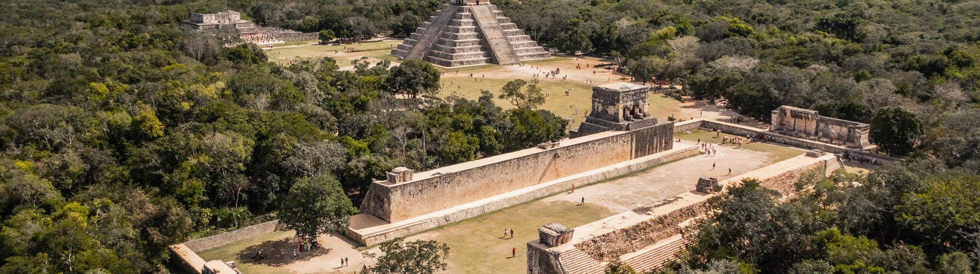 Aerial View Of Ancient Mayan City Chichen Itza