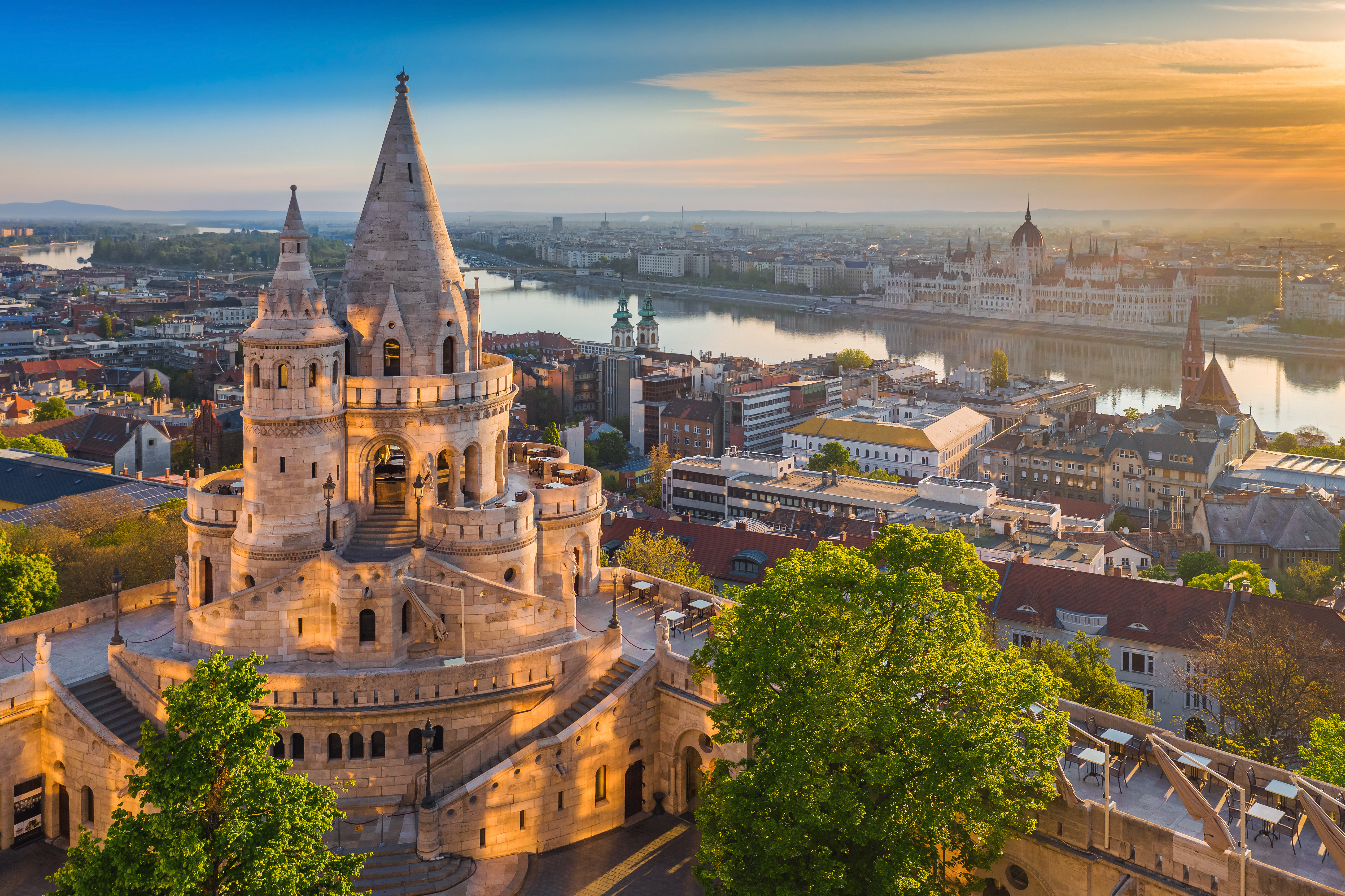 Budapest Hungary The Tower Of Fisherman's Bastion