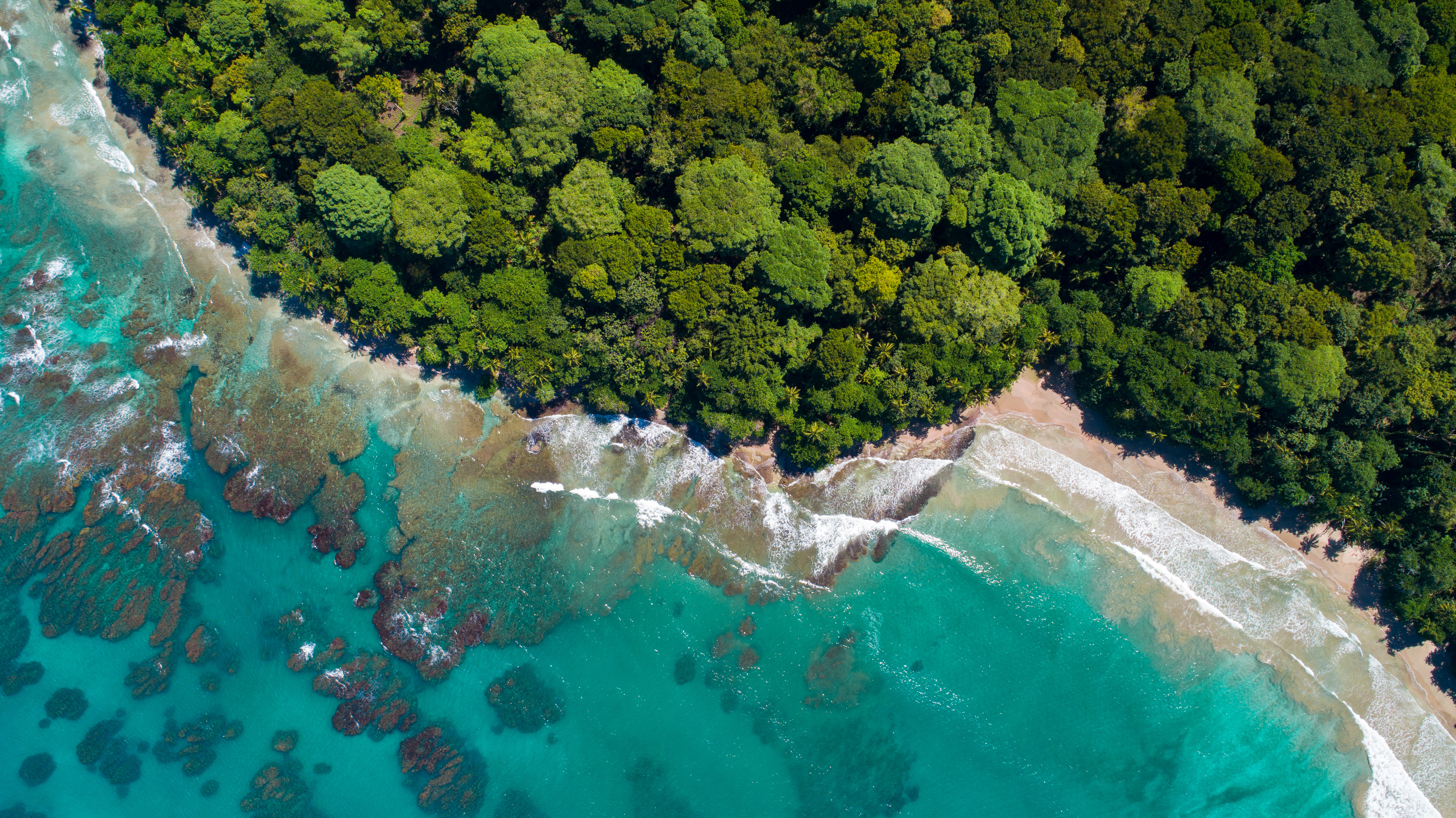 Aerial View Of Puerto Viejo Beach Costa Rica