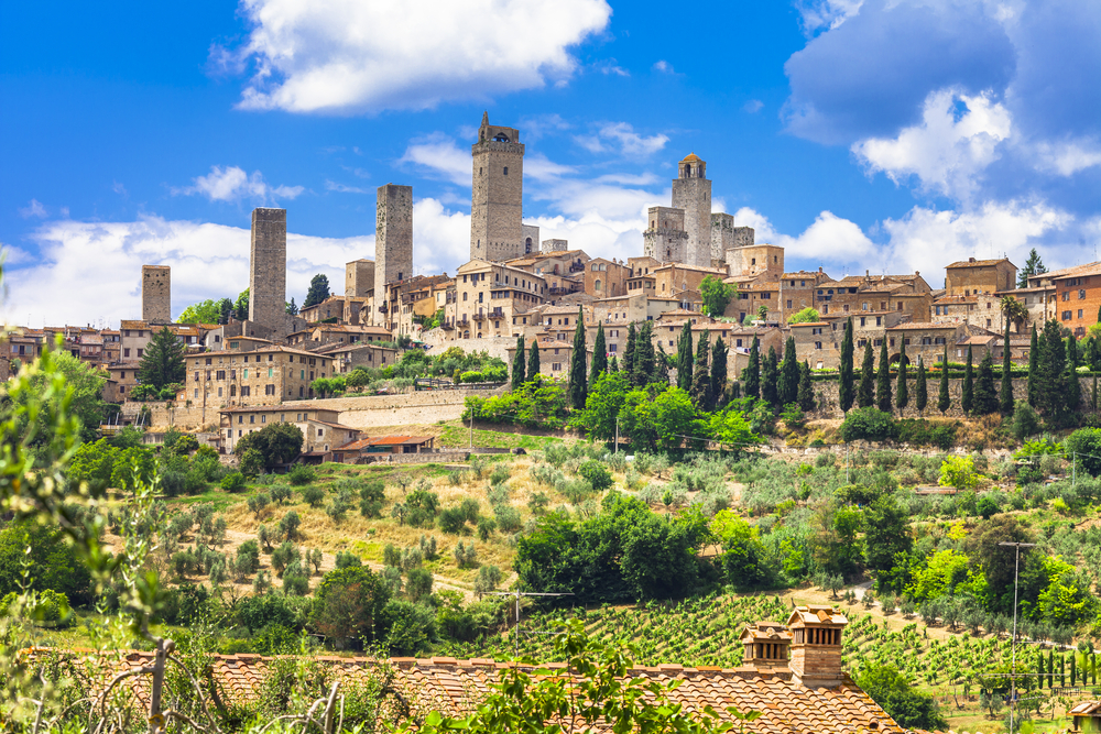 Landscapes Of Italy. Medieval San Gimignano Tuscany