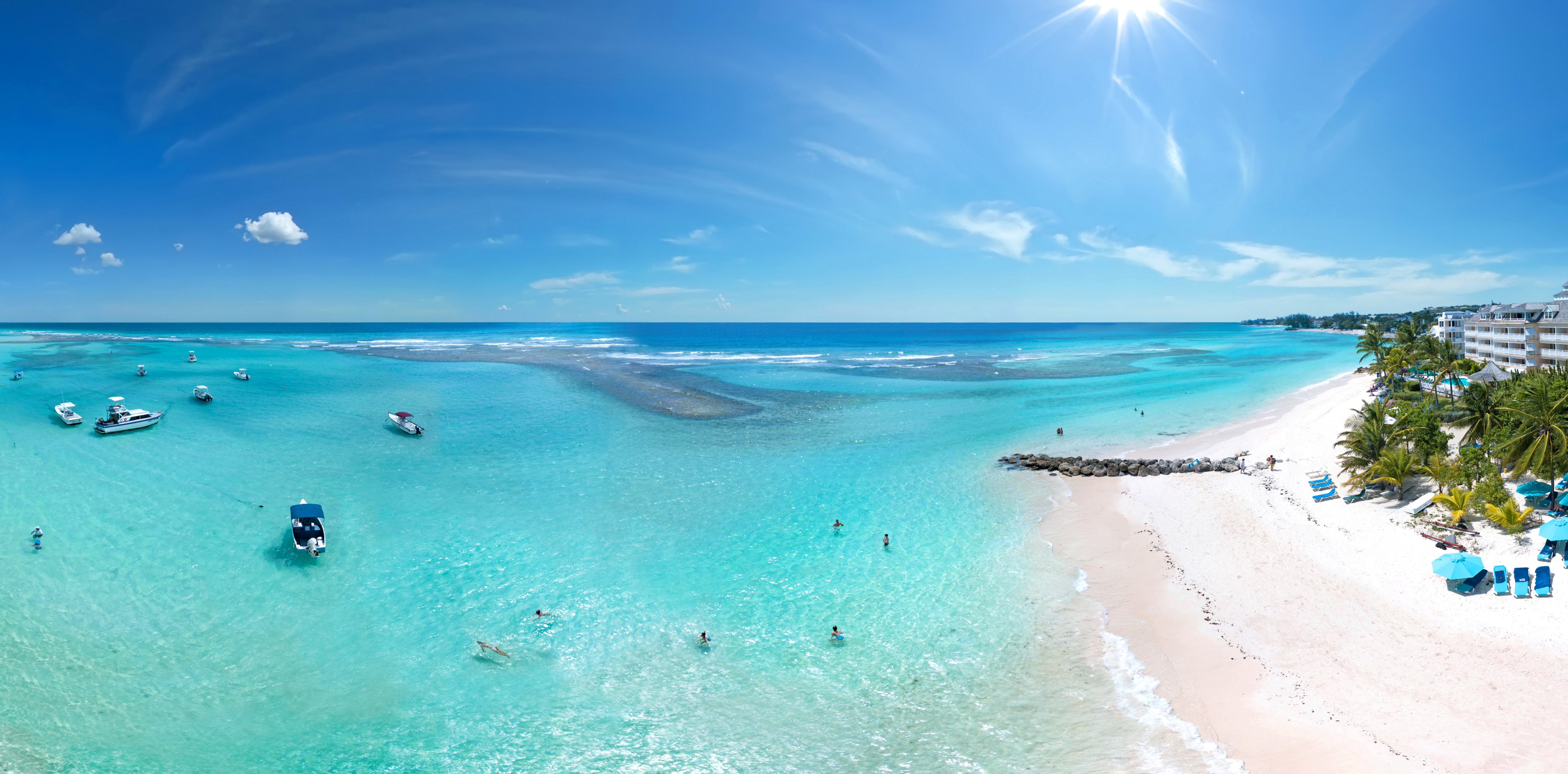 Worthing Beach On The South Coast Of The Caribbean Island Of Barbados