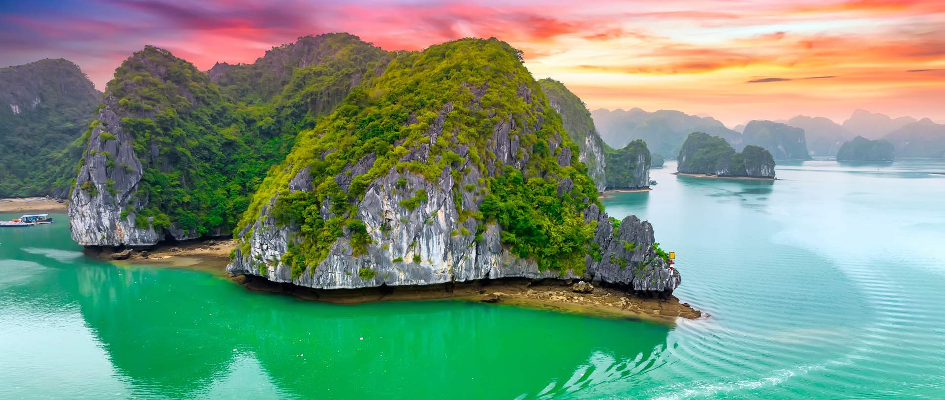 Halong Bay Boat Landscape Vietnam