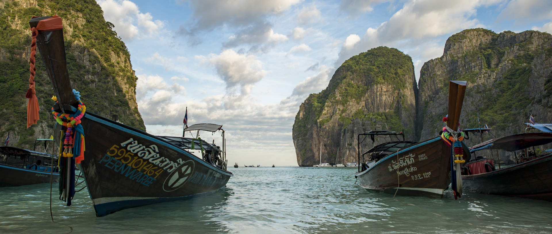 Thailand Koh Racha Noi Maya Bay Beach Shore Local Boats