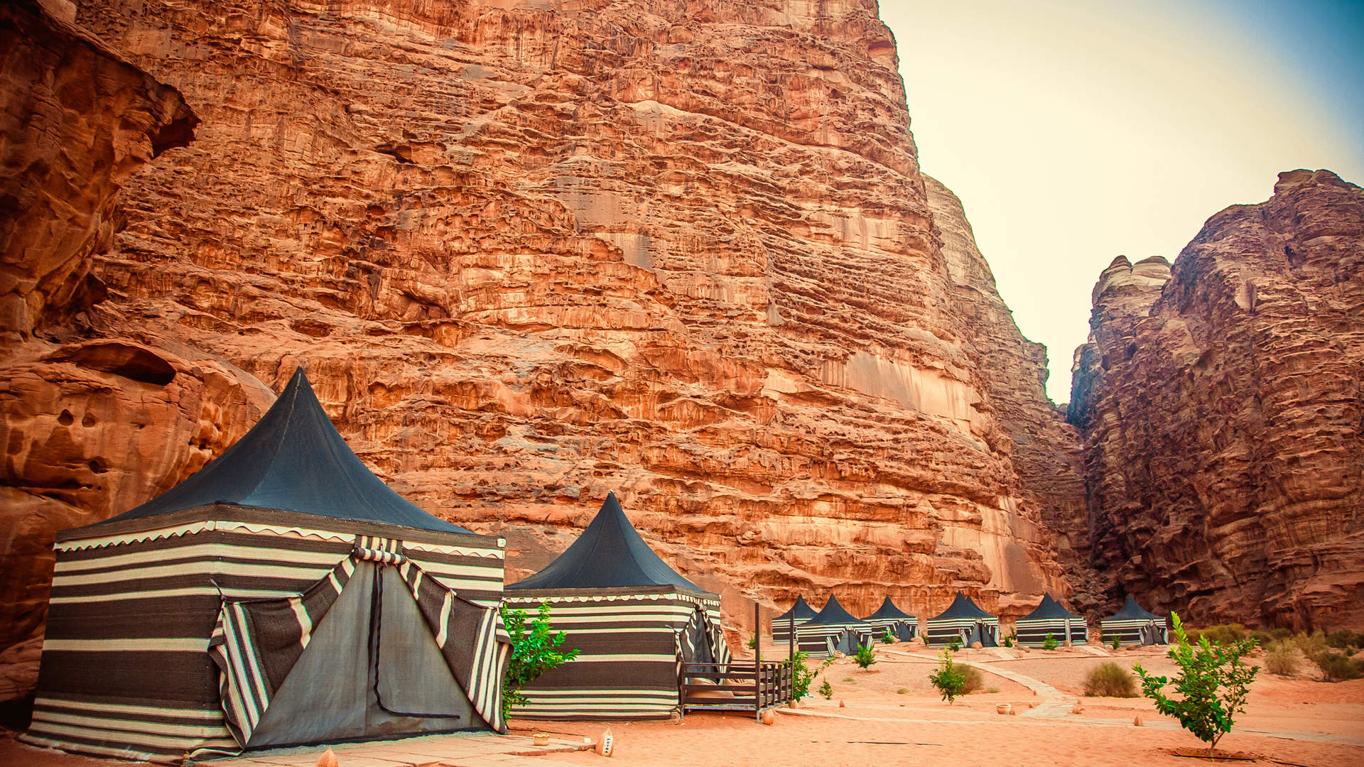 Camping Along The Rocks In Petra, Wadi Rum