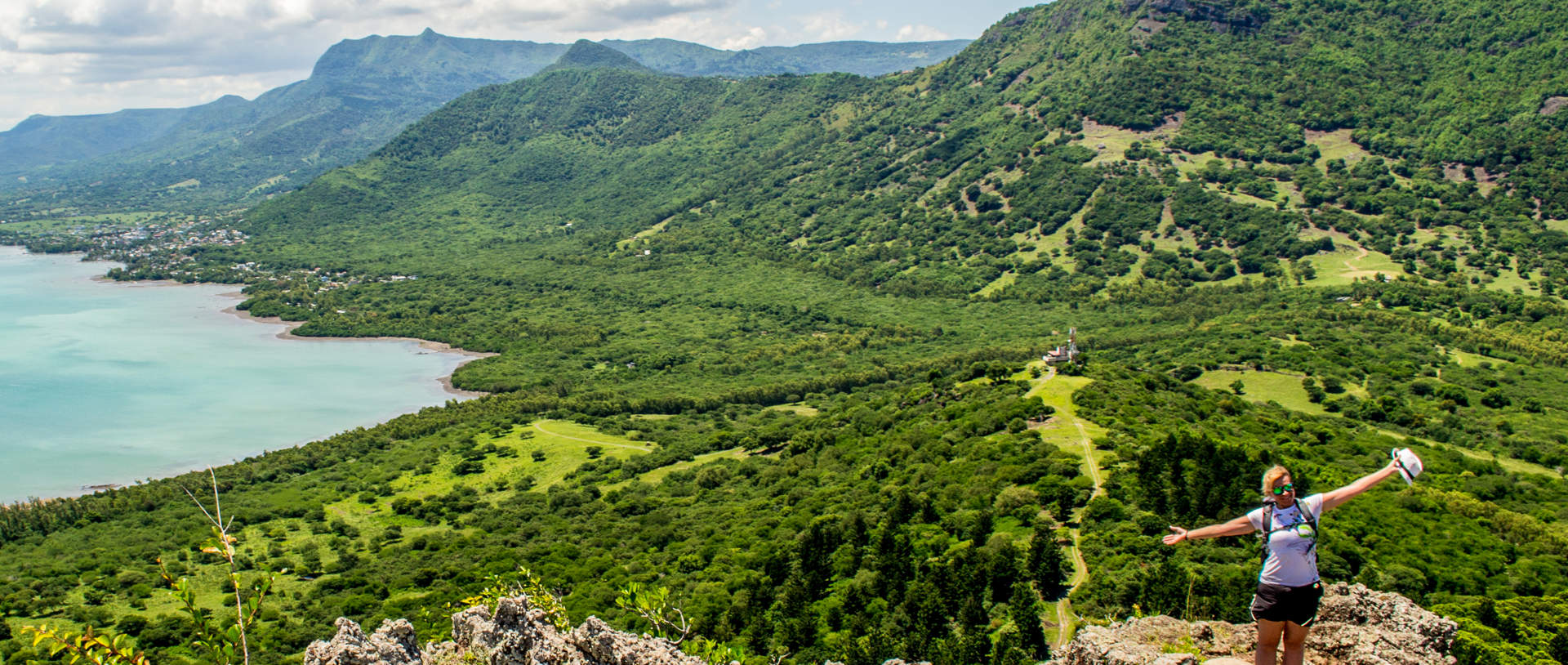 View From Le Morne Brabant Mountain Mauritius