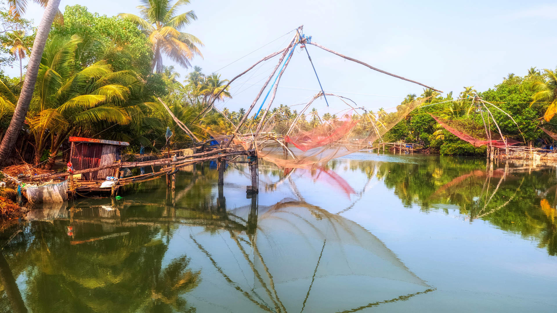 Chinese Fishing Nets, Kochi, Kerala FK0B5X
