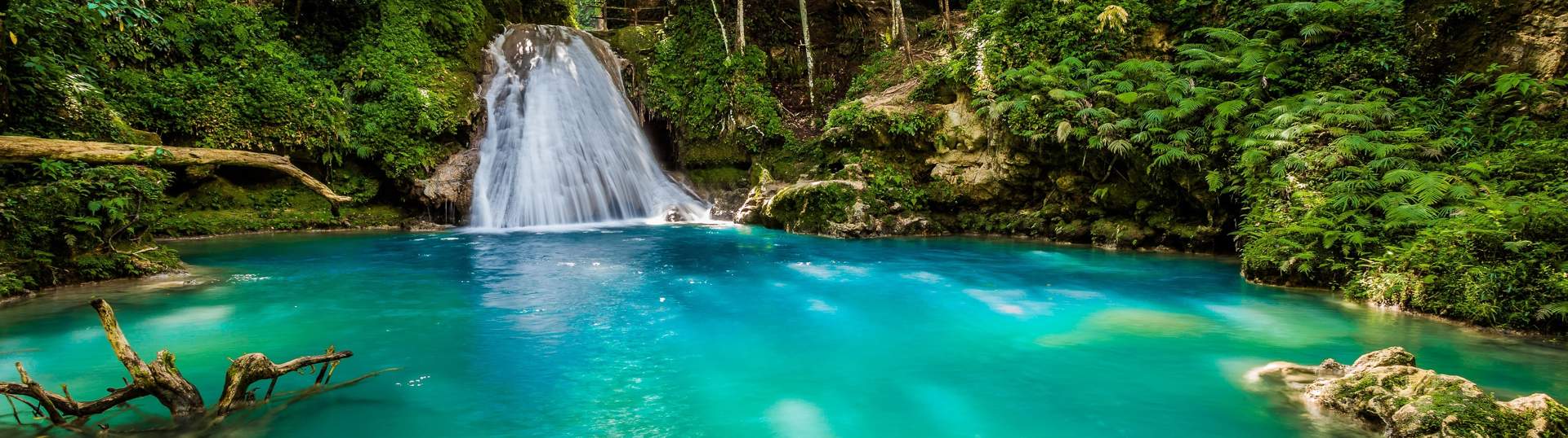 Blue Hole Waterfall In Jamaica