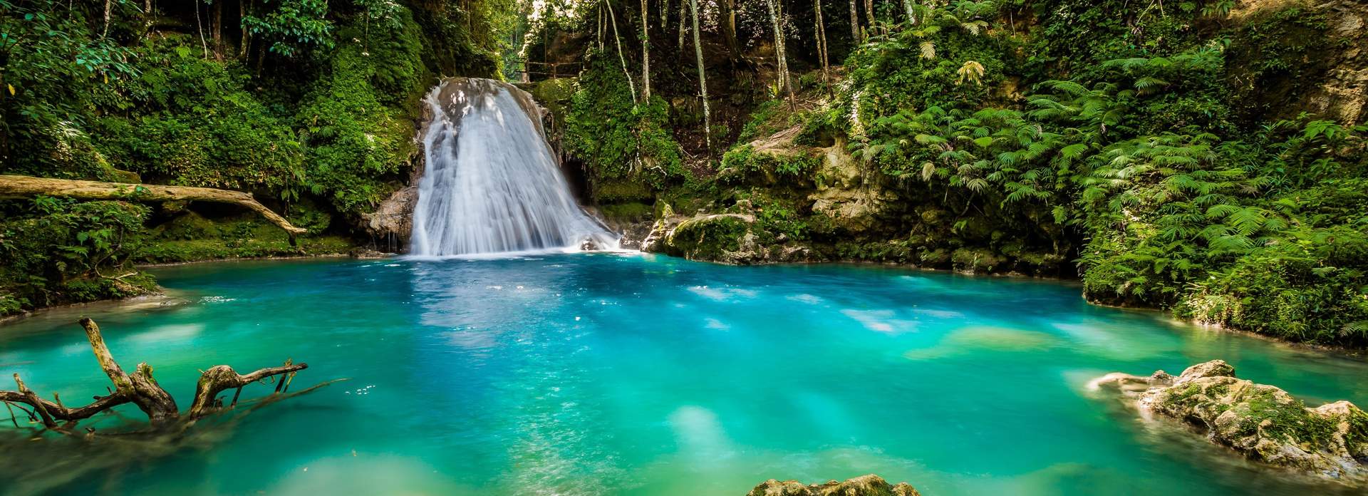 Blue Hole Waterfall In Jamaica