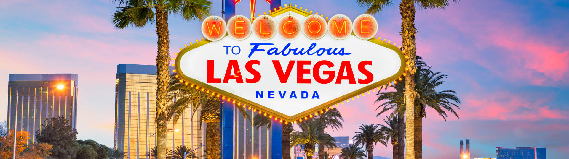 Las Vegas Sign At Dusk