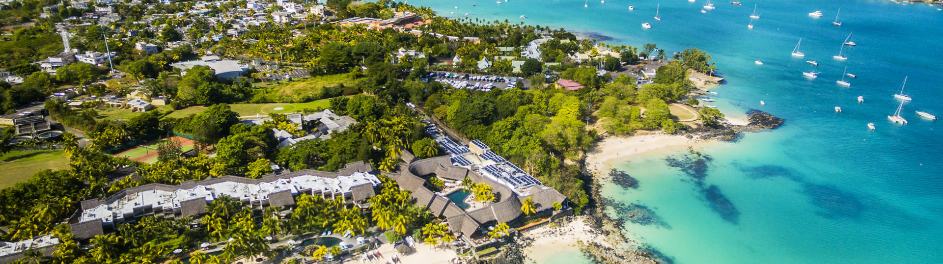 Mauritius Beach Aerial View Of Grand Baie