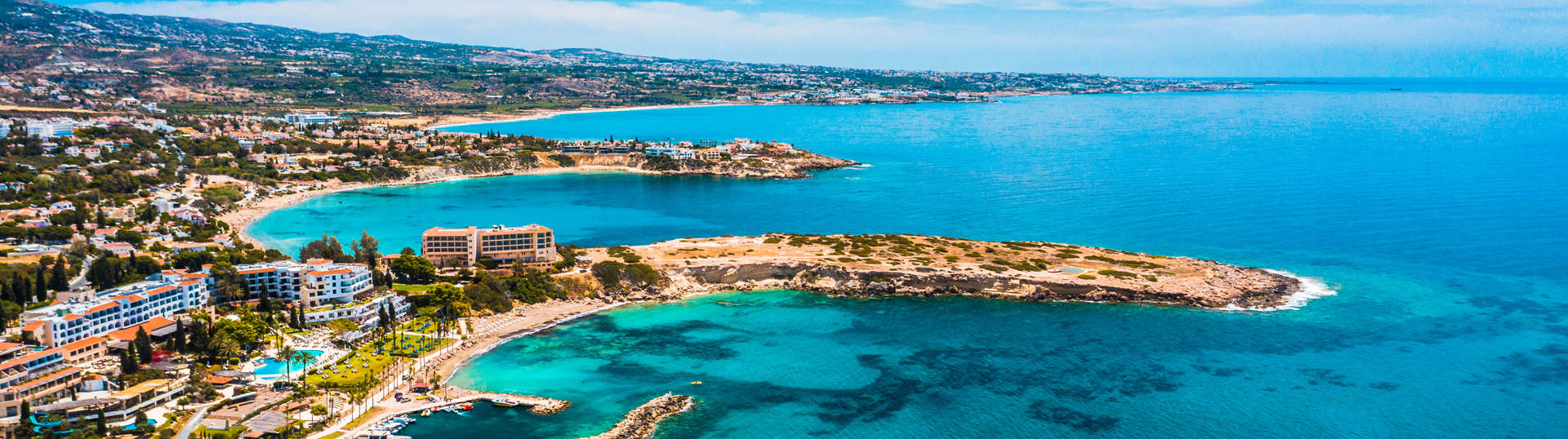 Aerial View Of The Coastline Of Cyprus