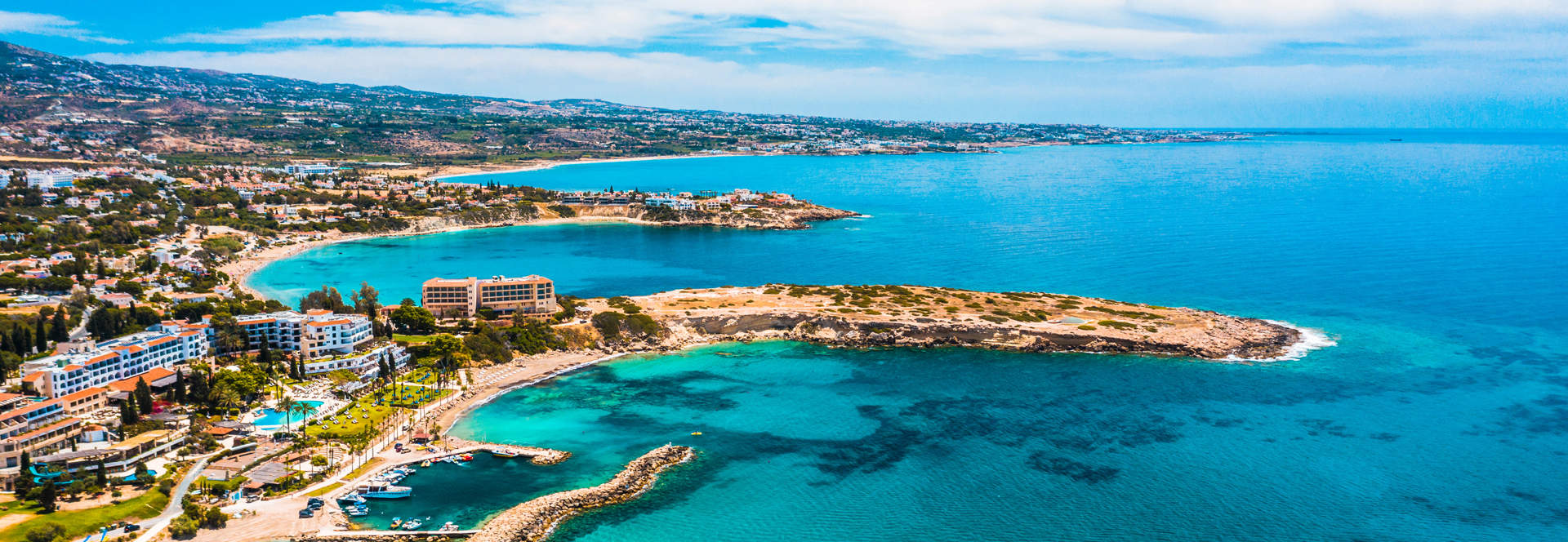 Aerial View Of The Coastline Of Cyprus