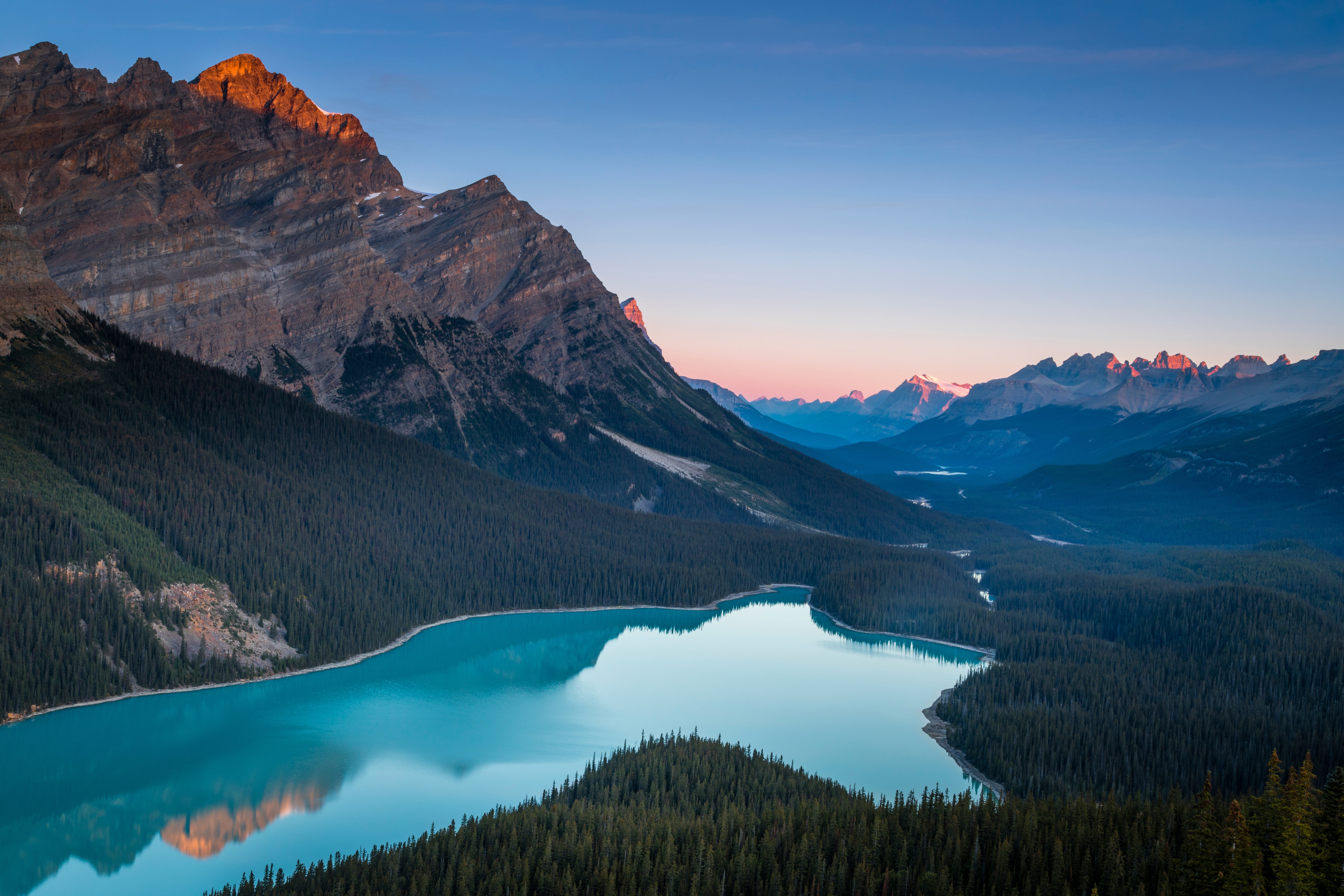 Morning Over Peyto Lake In Canada's Banff National Park