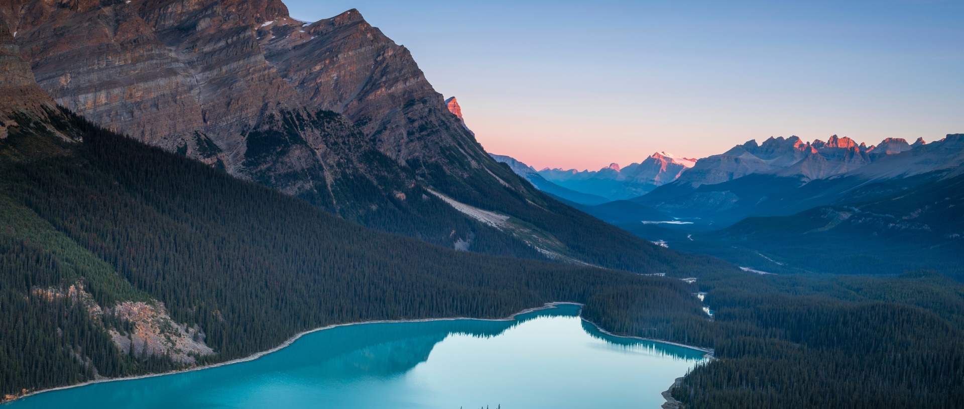 Morning Over Peyto Lake In Canada's Banff National Park