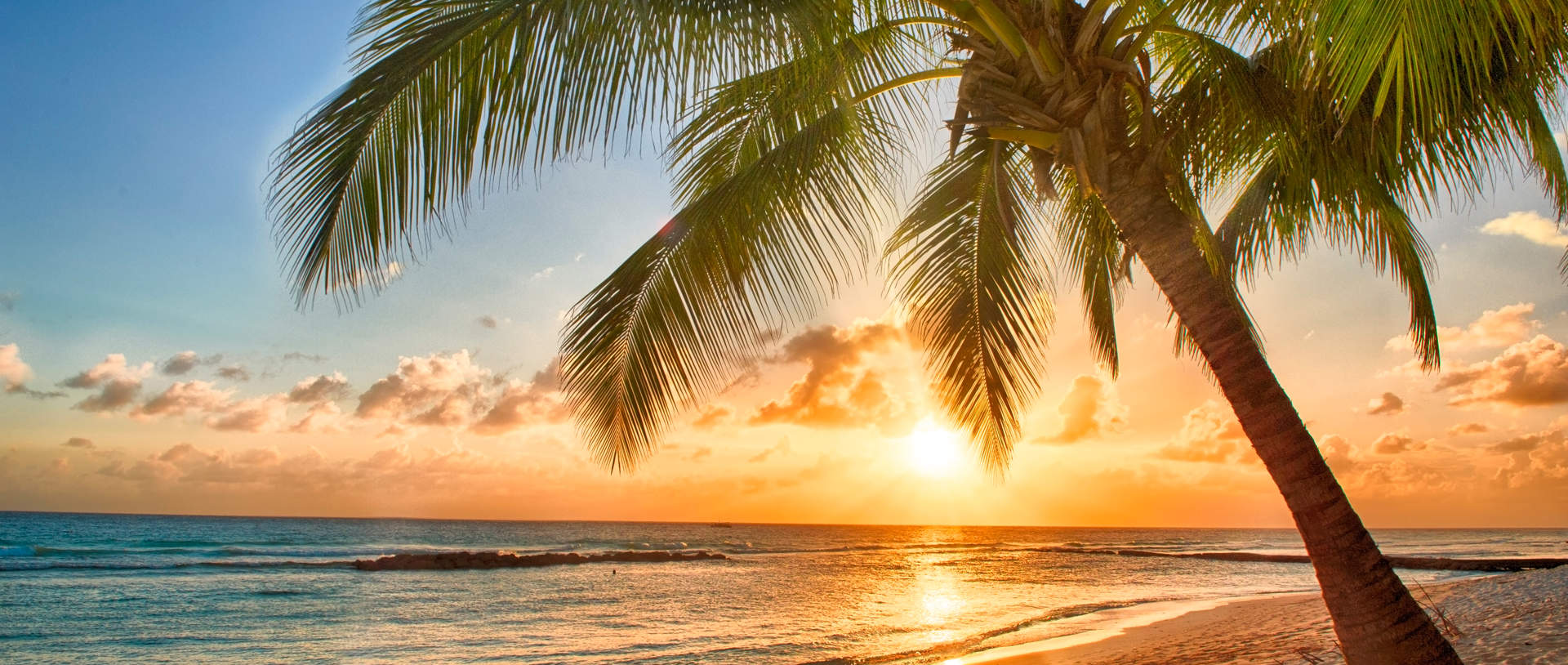 Beach Barbados Sunset Hero