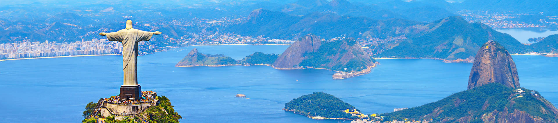 Aerial View Of Rio De Janeiro With Christ Redeemer And Corcovado Mountain