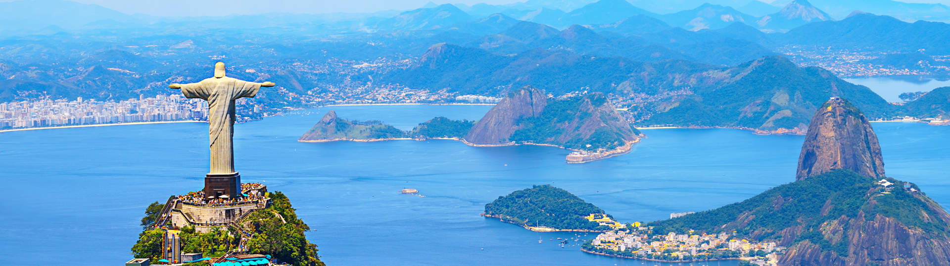 Aerial View Of Rio De Janeiro With Christ Redeemer And Corcovado Mountain