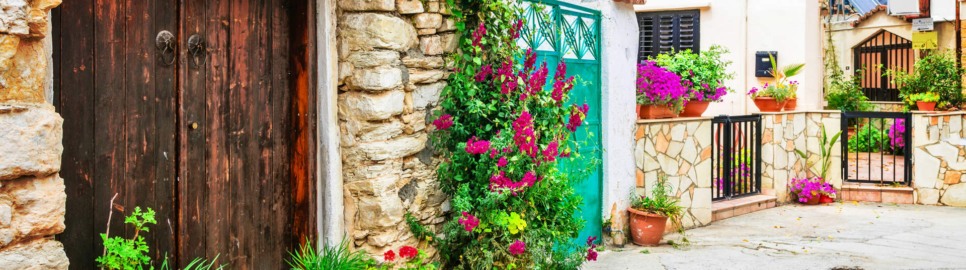 Traditional Village Street In Cyprus