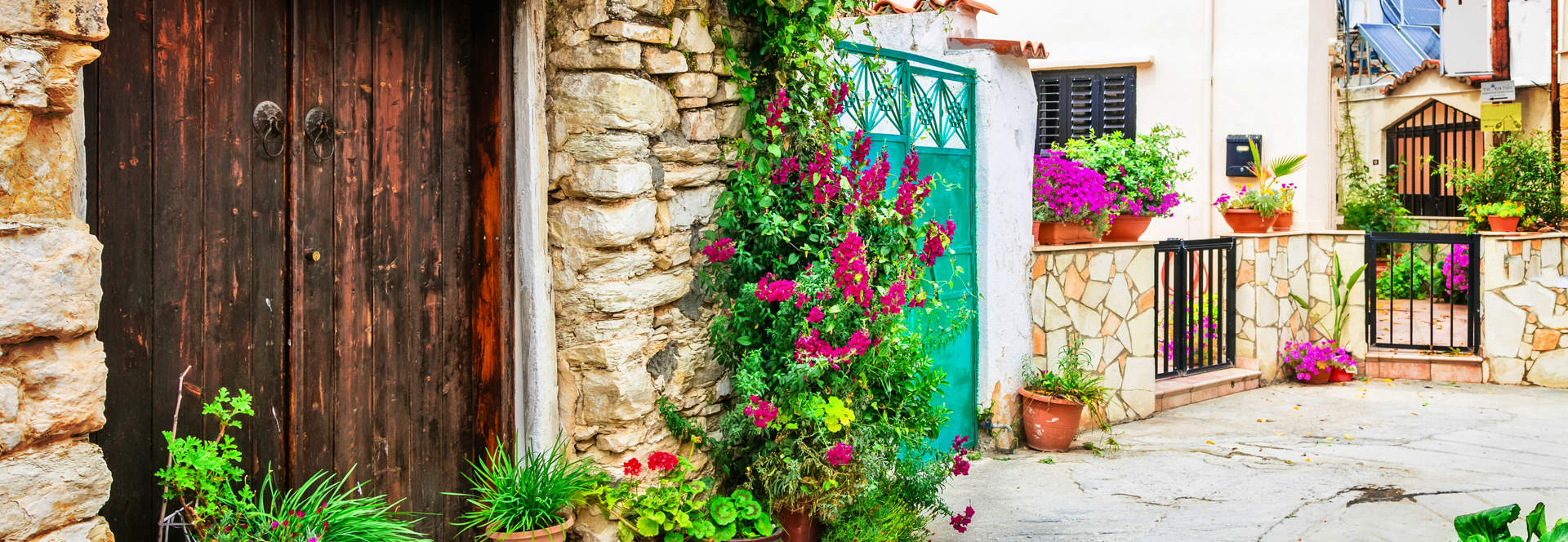 Traditional Village Street In Cyprus