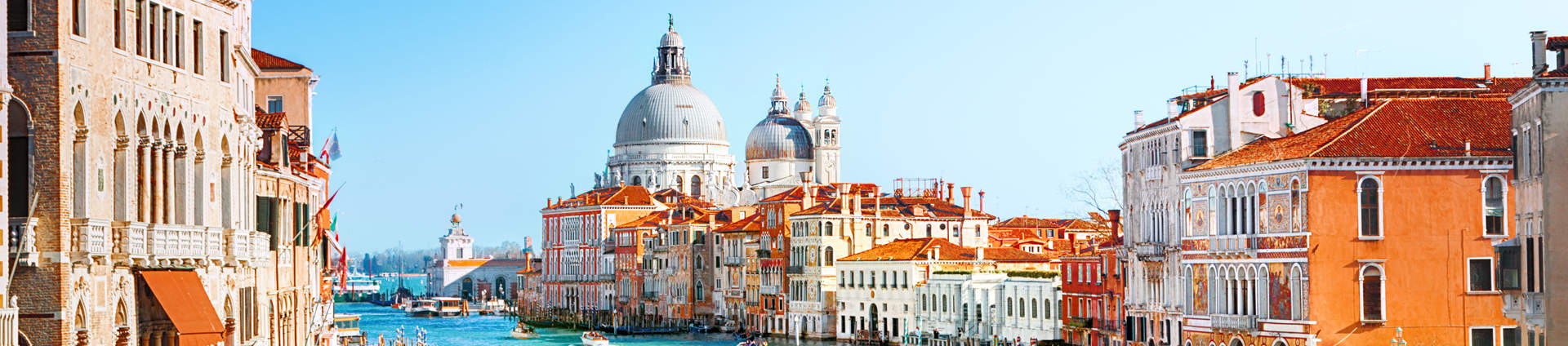 Grand Canal And Basilica Santa Maria Della Salute Venice Italy