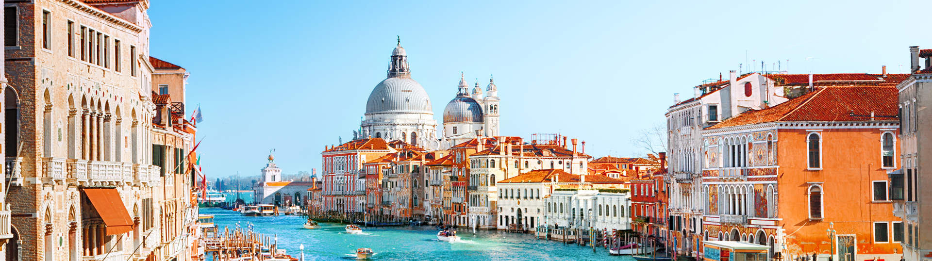 Grand Canal And Basilica Santa Maria Della Salute Venice Italy