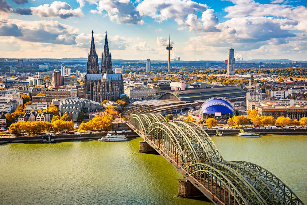 Aerial View Of Cologne Germany