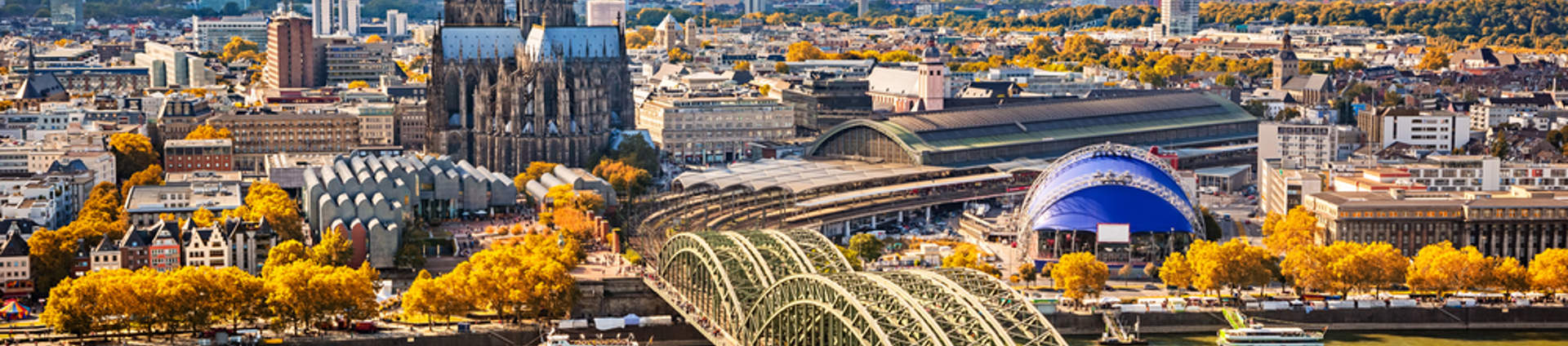 Aerial View Of Cologne Germany