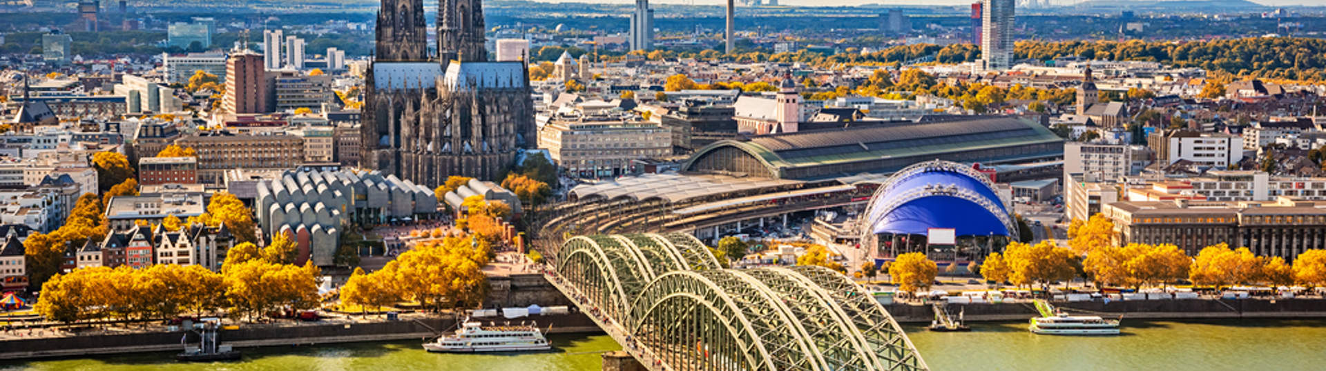 Aerial View Of Cologne Germany