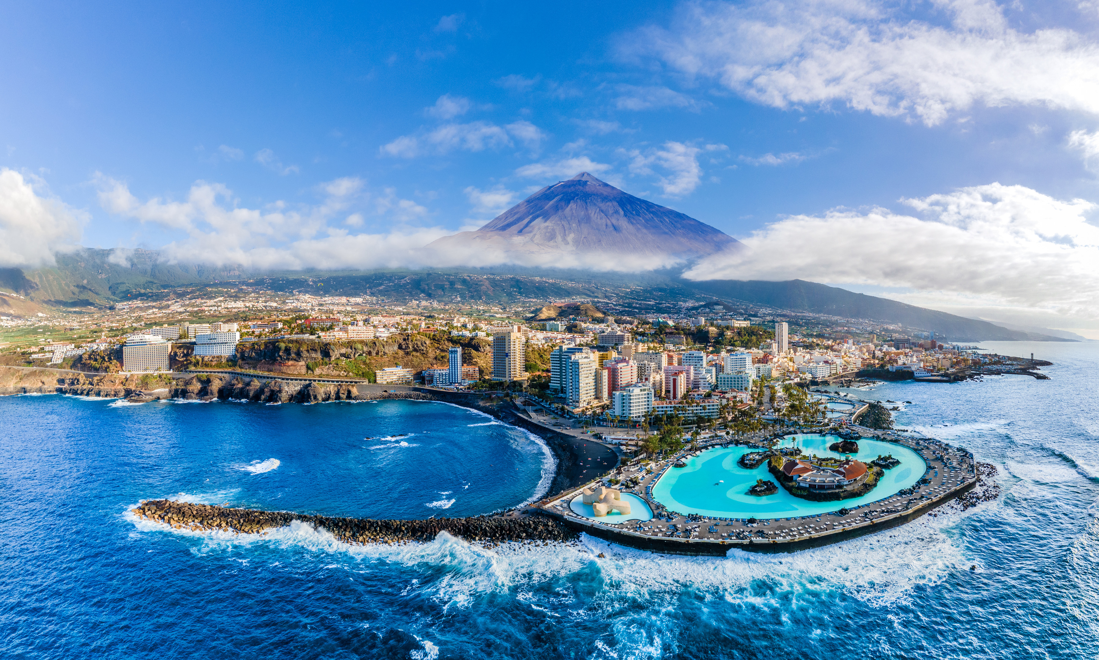 Aerial View Of Puerto De La Cruz Tenerife