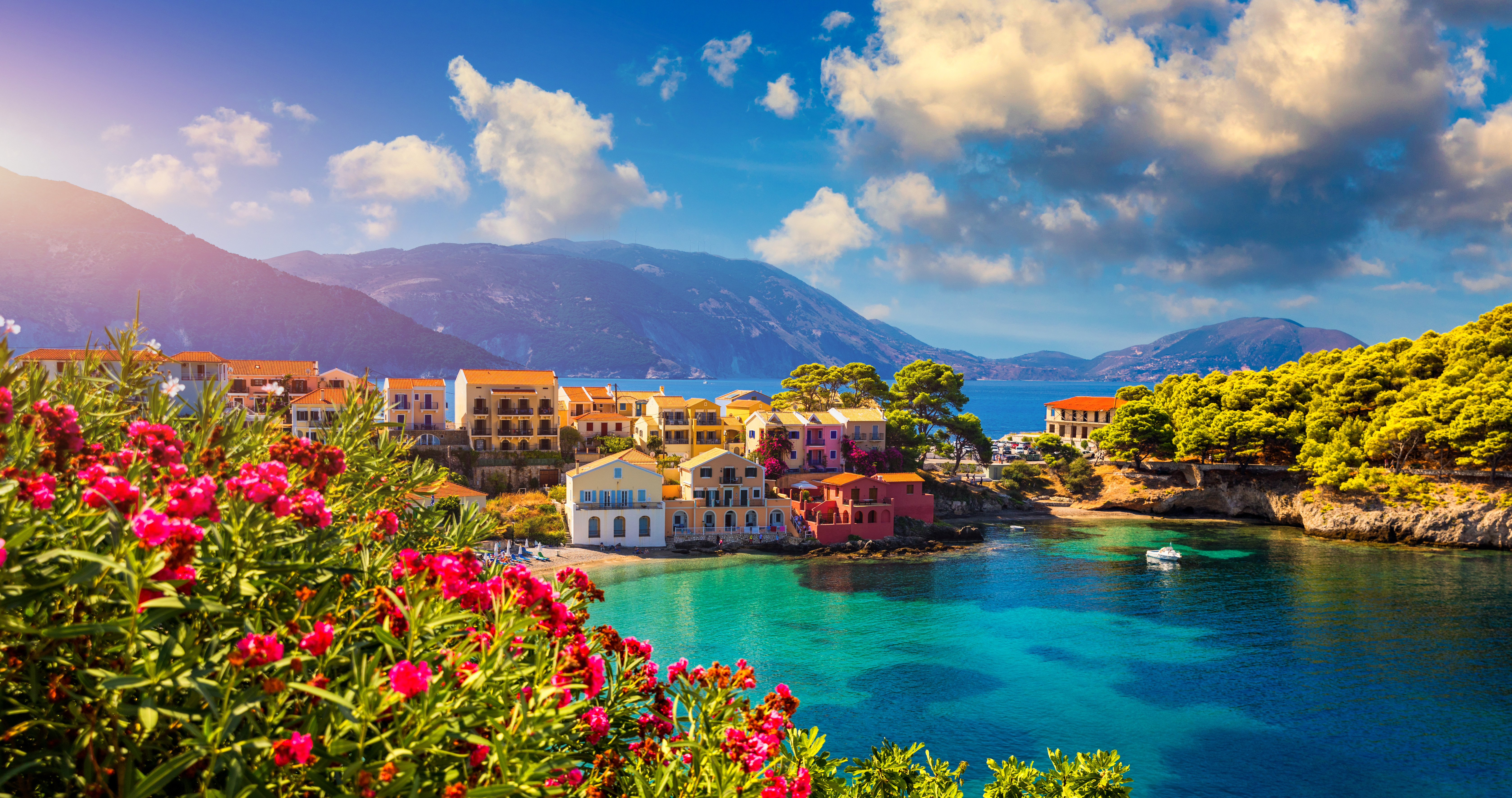 Assos Village In Kefalonia, Greece.