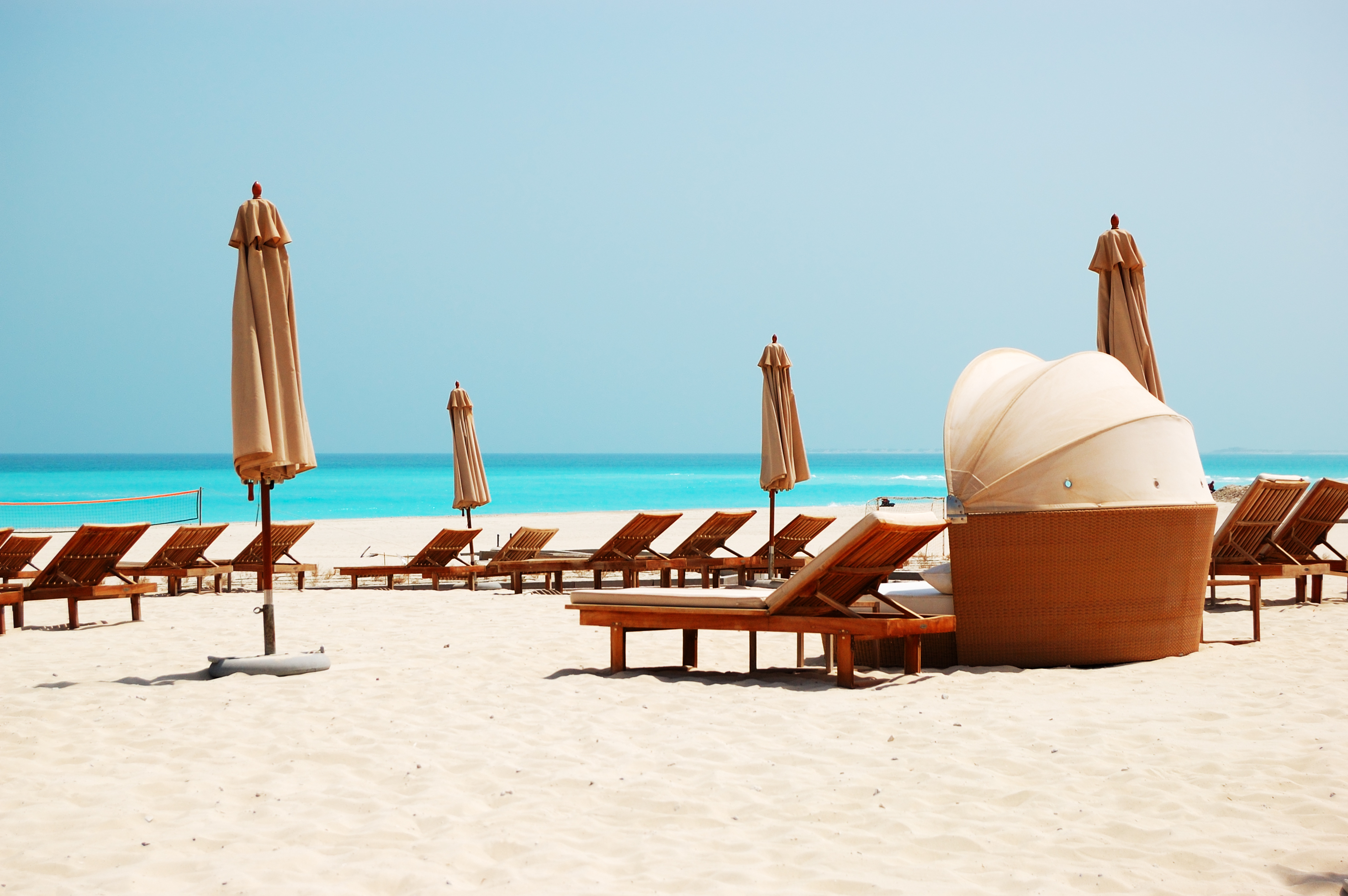 Beach Of The Luxury Hotel, Abu Dhabi, UAE