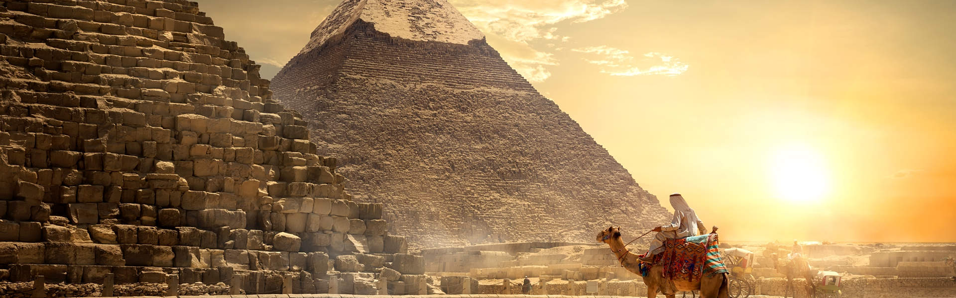 Nomad On Camel, Pyramids, Egypt