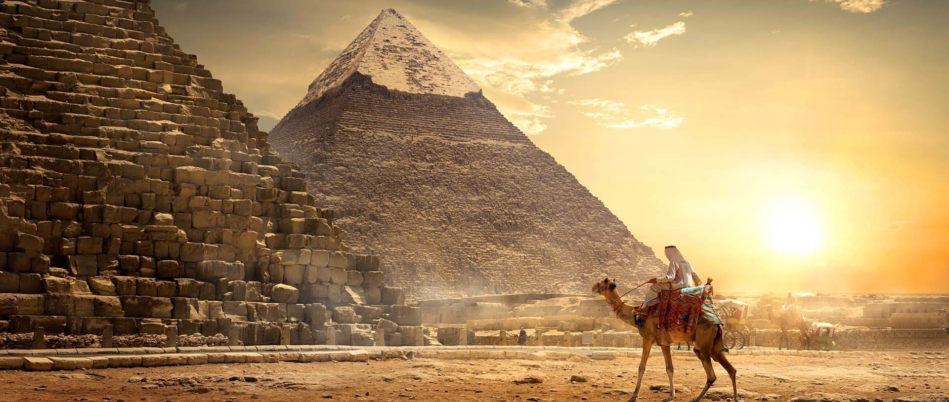 Nomad On Camel, Pyramids, Egypt
