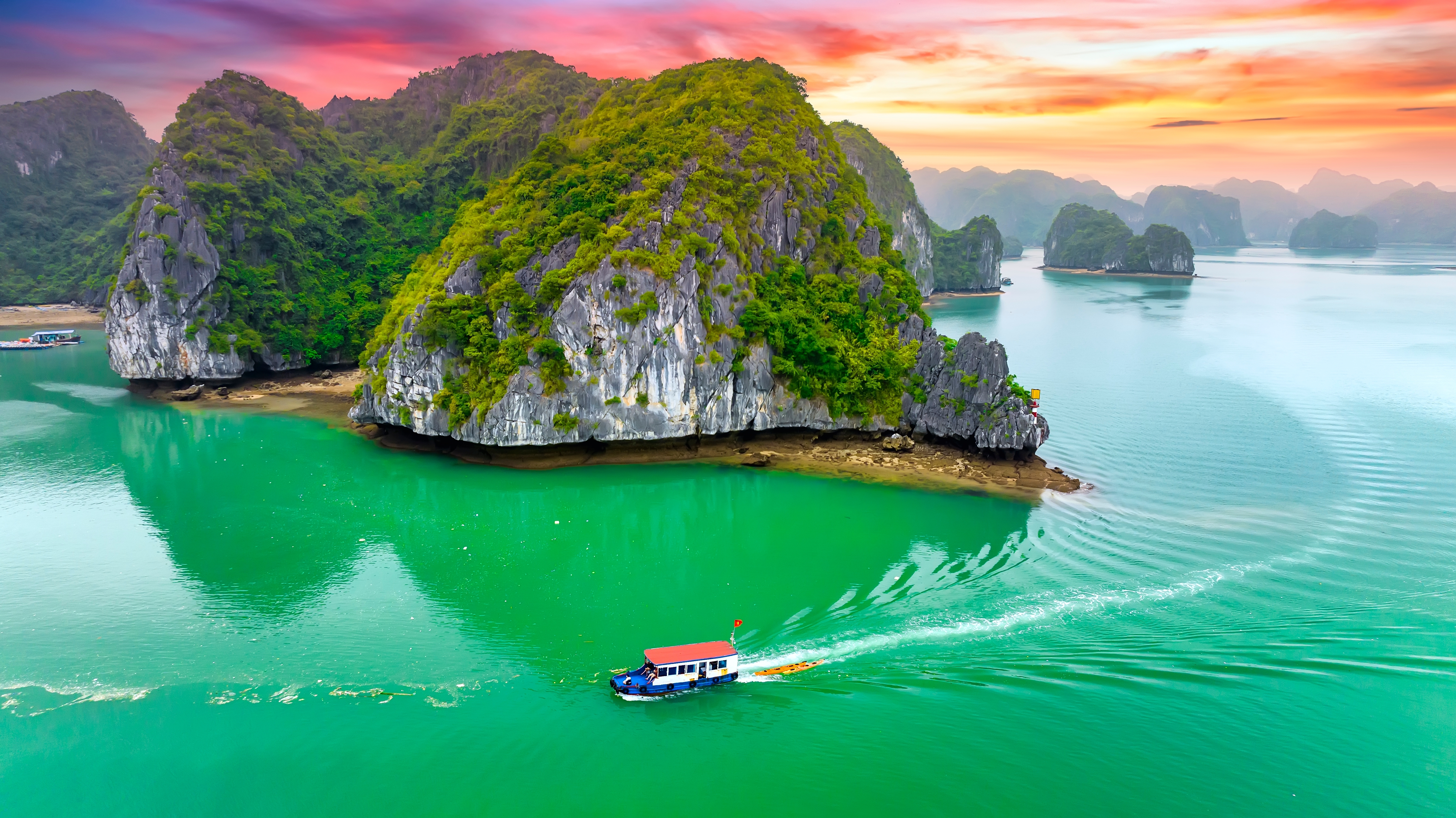 Halong Bay Boat, Landscape, Vietnam