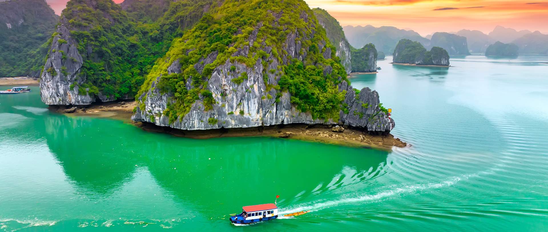 Halong Bay Boat, Landscape, Vietnam
