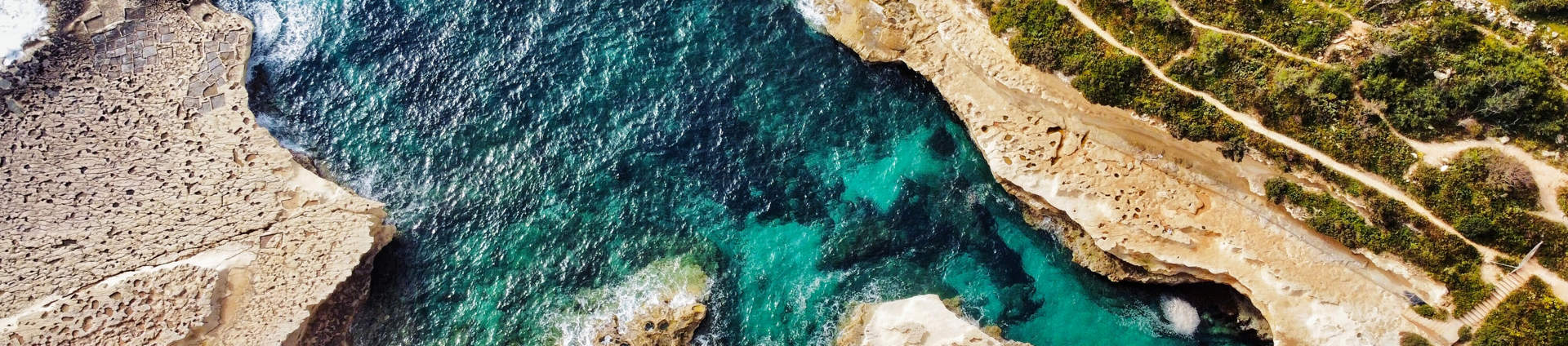 Birds Eye View Of St Peters Pool Malta