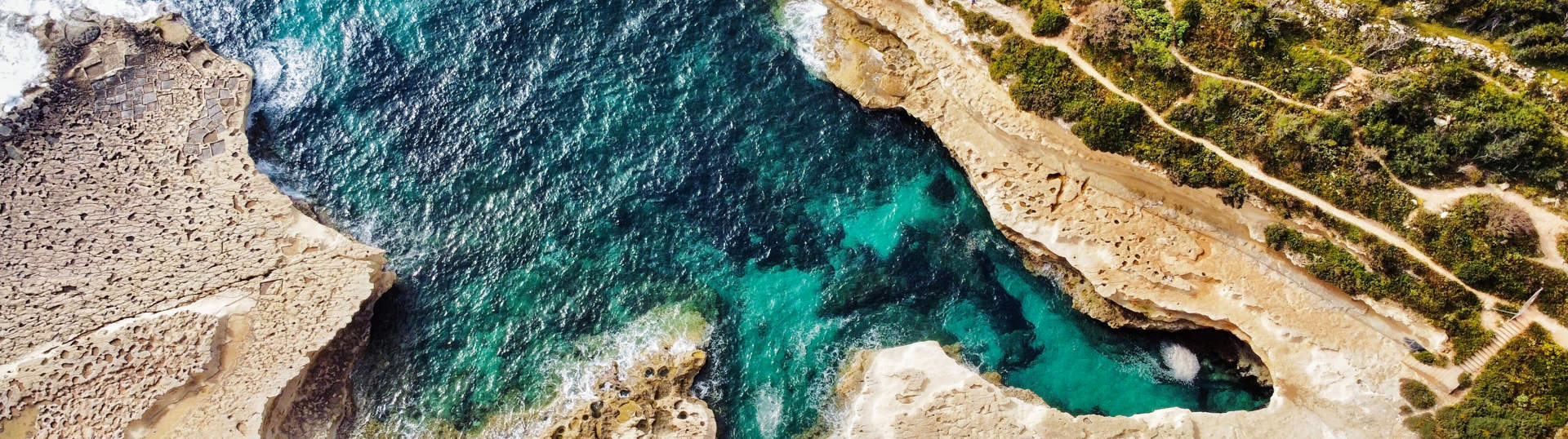 Birds Eye View Of St Peters Pool Malta
