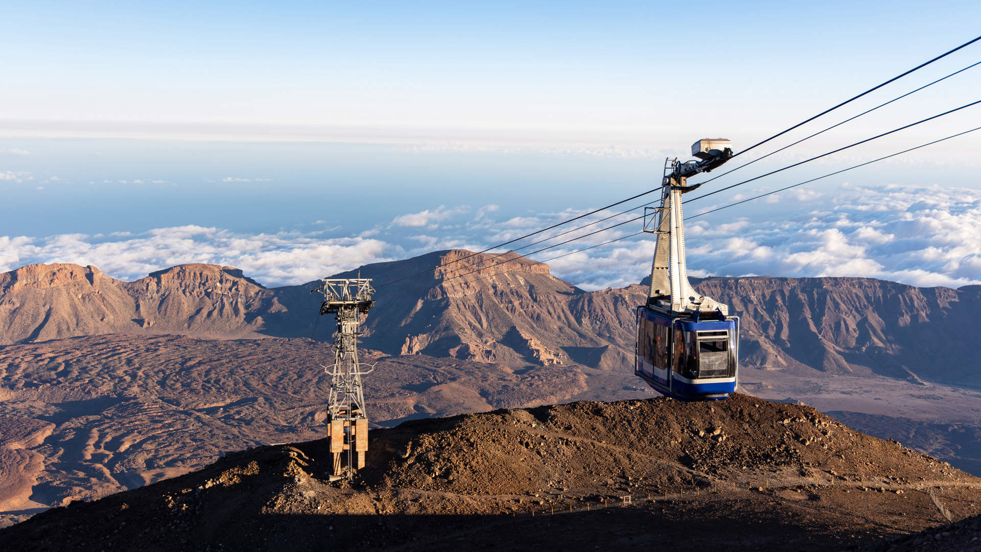 Cable Car Above Mount Teide Tenerife