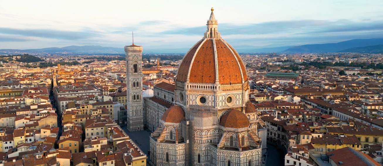 Aerial View Of Florence Cathedral