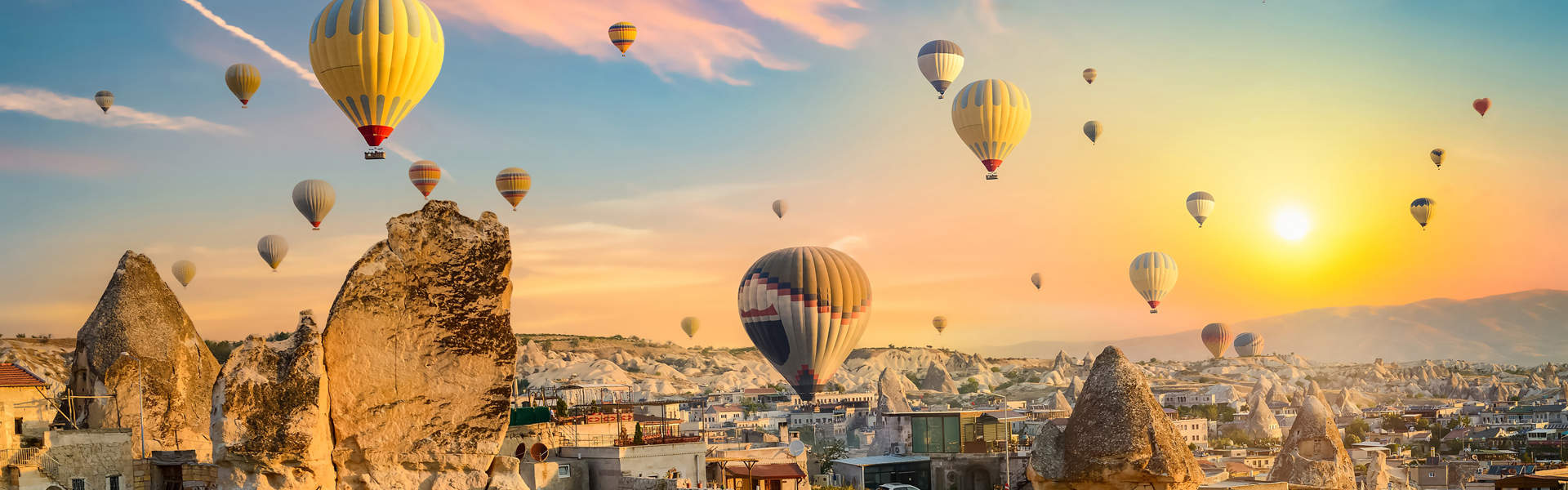 Hot Air Balloons Over Cappadocia Turkey