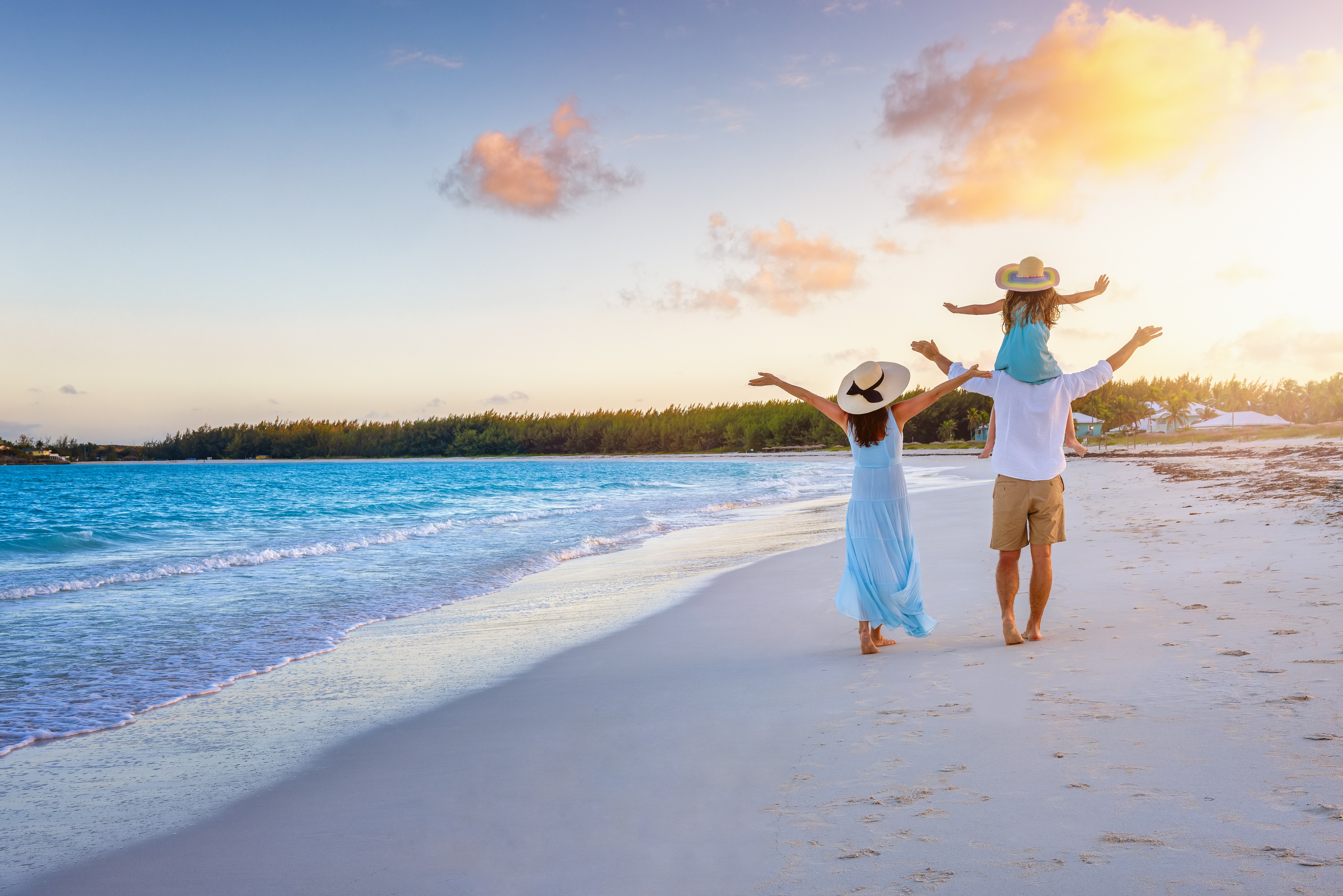 Happy Family On Beach