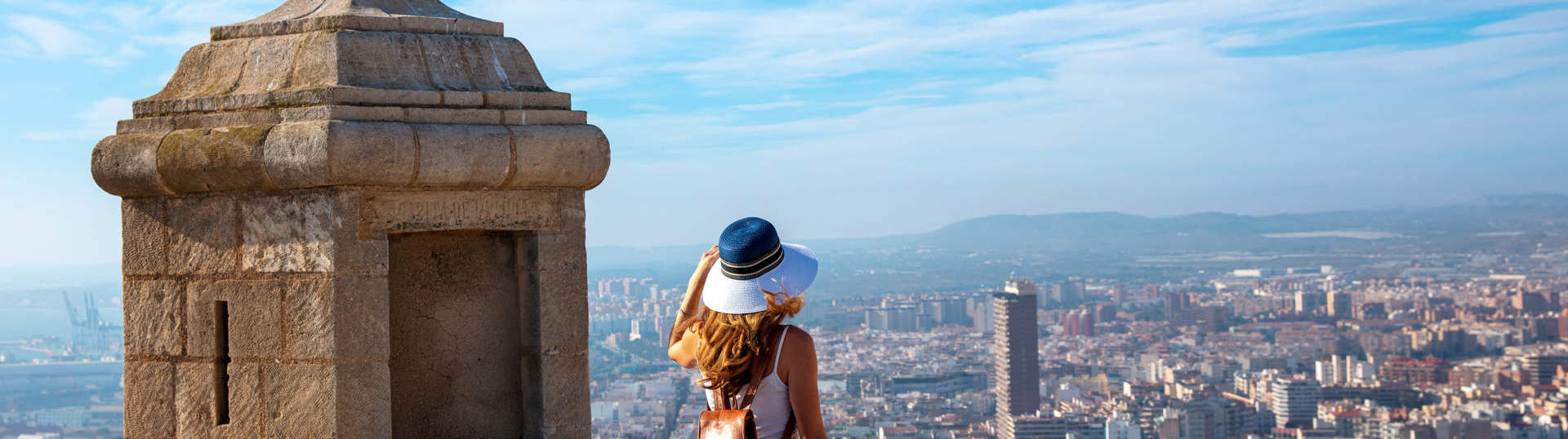 Woman At Santa Barbara Castle Costa Blanca Spain