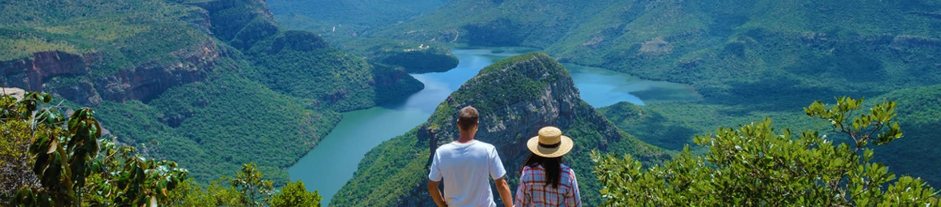 Panorama Route South Africa, Blyde River Canyon With The Three Rondavels