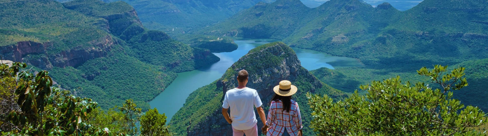 Panorama Route South Africa, Blyde River Canyon With The Three Rondavels