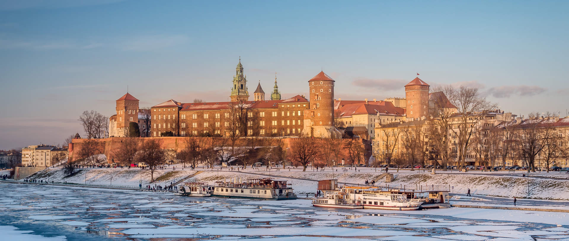 Royal Wawel Castle In Winter Time Krakow Poland