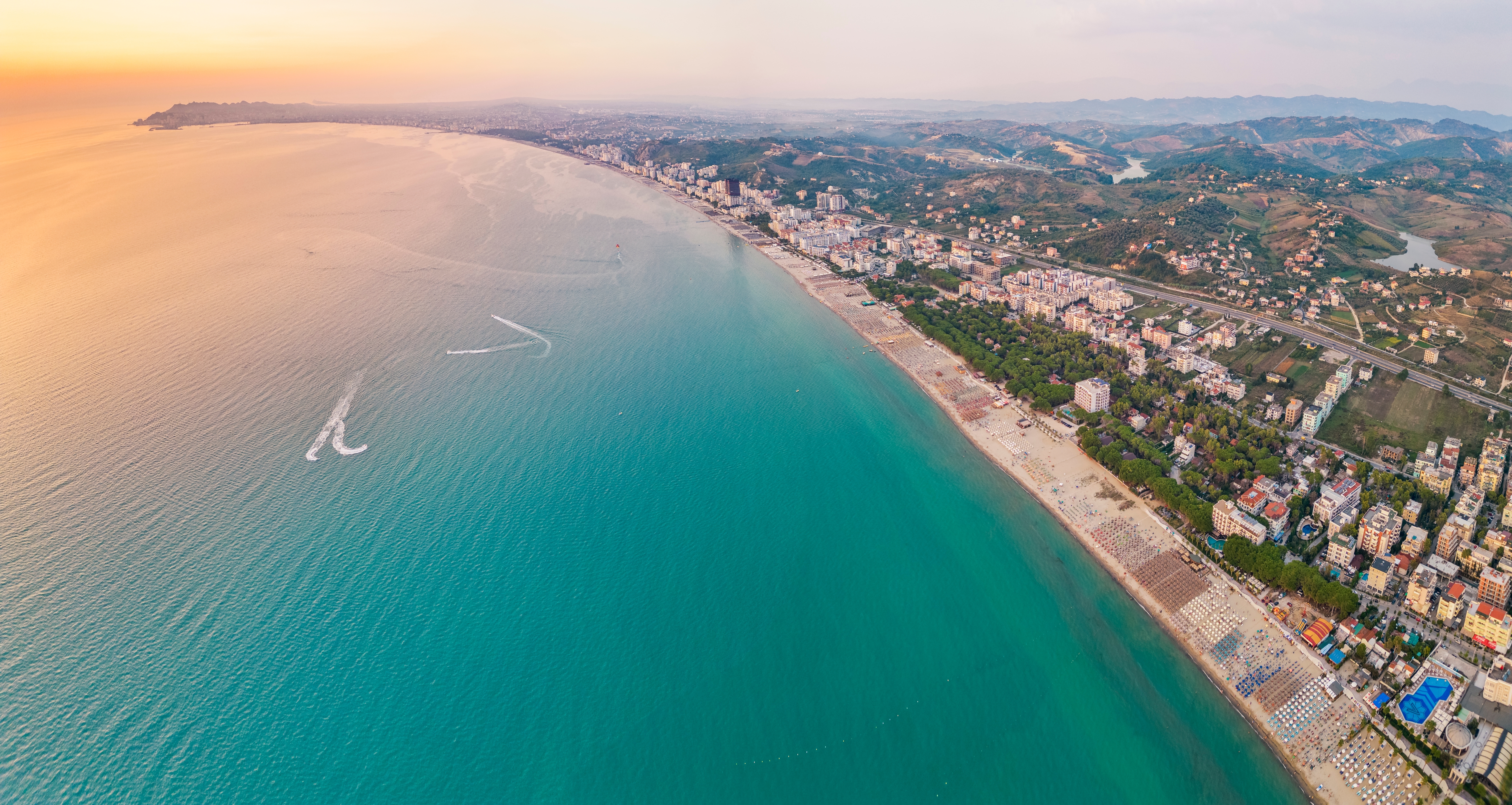 Aerial View Of The Beautiful Coastline Of Albania