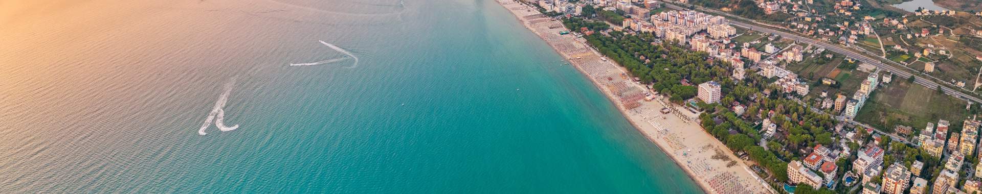 Aerial View Of The Beautiful Coastline Of Albania